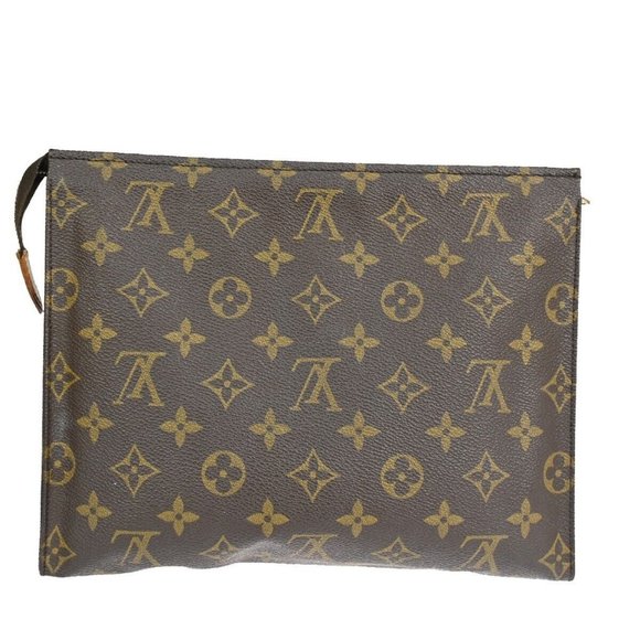 LOUIS VUITTON Poche Toilette 26 Clutch Pouch Bag Monogram Leather - Picture 6 of 14